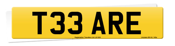 Registration number T33 ARE